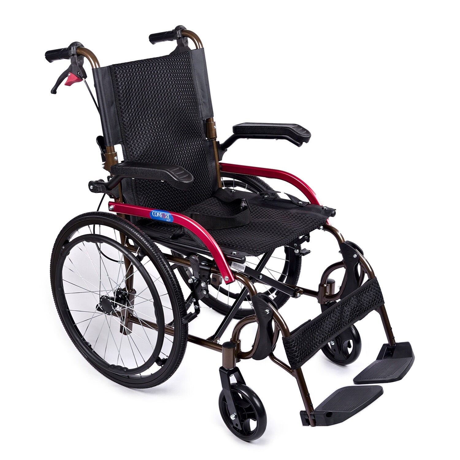 COMFORT PLUS GK863LAJ-20 JET BLACK ALÜMİNYUM TEKERLEKLİ SANDALYE