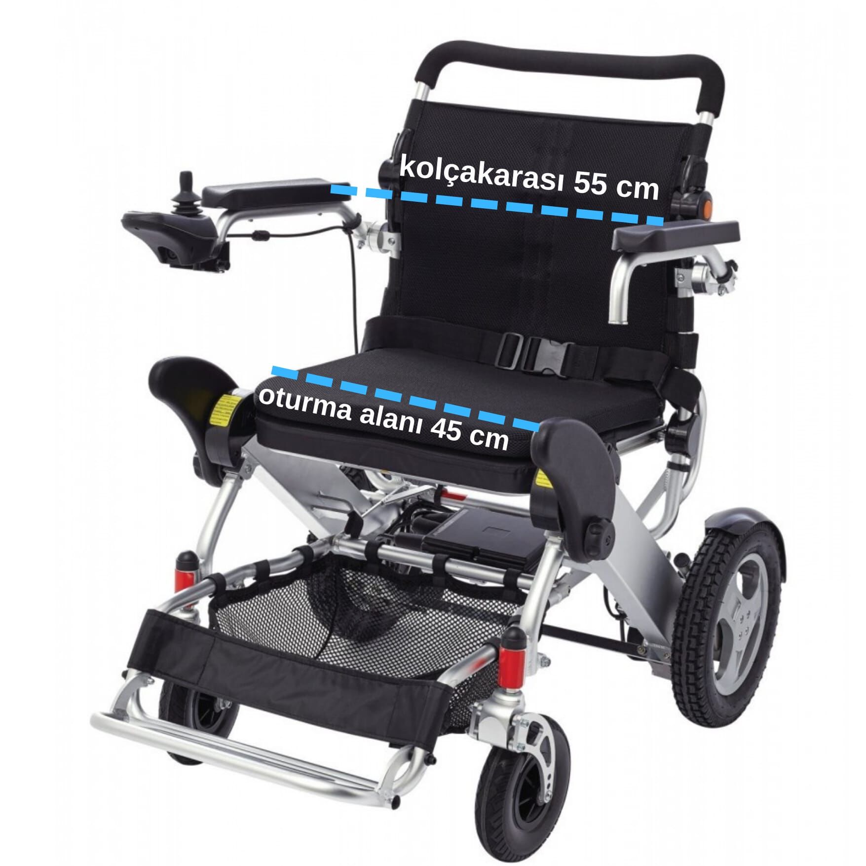 Poylin P209 XL Katlanabilir Hafif Akülü Tekerlekli Sandalye